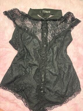 Blacklist By Tripp NYC Lace Corset-Style Blouse